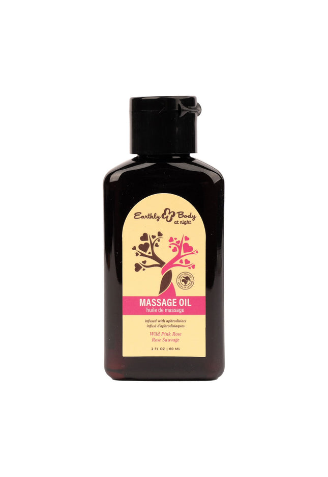 EB Hemp Seed Massage Oil WILD PINK ROSE - 60 ml - Wild Pink Rose Scented Massage Oil - 60 ml Bottle