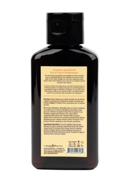 EB Hemp Seed Massage Oil GRAPEFRUIT SANDALWOOD - 60 ml - Grapefruit Sandalwood Scented Massage Oil - 60 ml Bottle