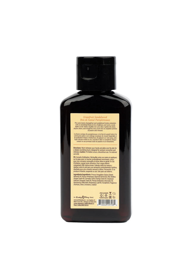 EB Hemp Seed Massage Oil GRAPEFRUIT SANDALWOOD - 60 ml - Grapefruit Sandalwood Scented Massage Oil - 60 ml Bottle