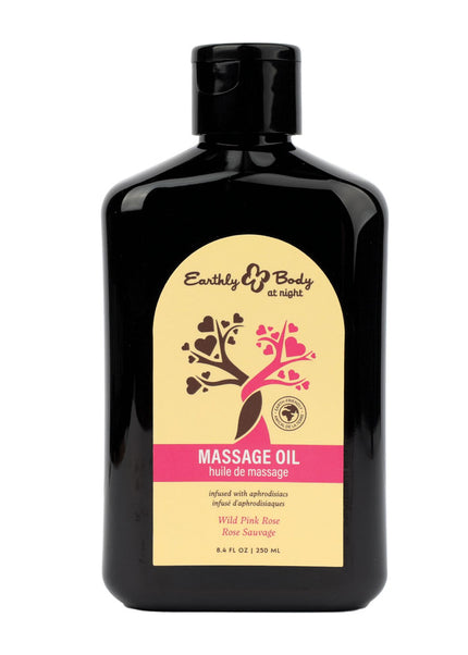 EB Hemp Seed Massage Oil WILD PINK ROSE - 250 ml - Wild Pink Rose Scented Massage Oil - 250 ml Bottle