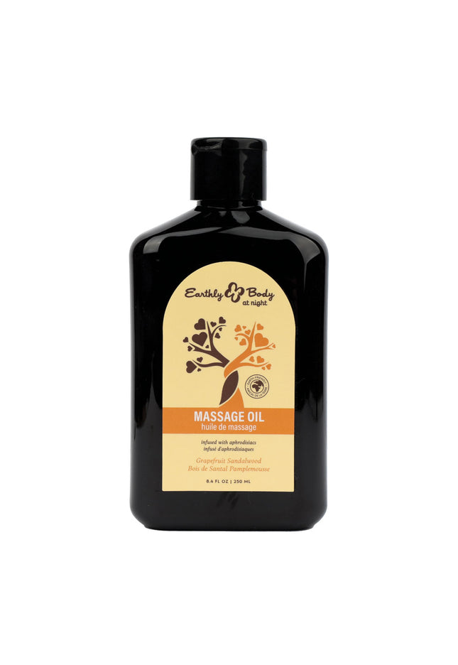 EB Hemp Seed Massage Oil GRAPEFRUIT SANDALWOOD - 250 ml - Grapefruit Sandalwood Scented Massage Oil - 250 ml Bottle