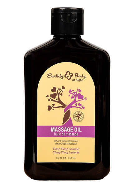 EB Hemp Seed Massage Oil YLANG YLANG LAVENDER - 250 ml - Ylang Ylang & Sandalwood Scented Massage Oil - 250 ml Bottle