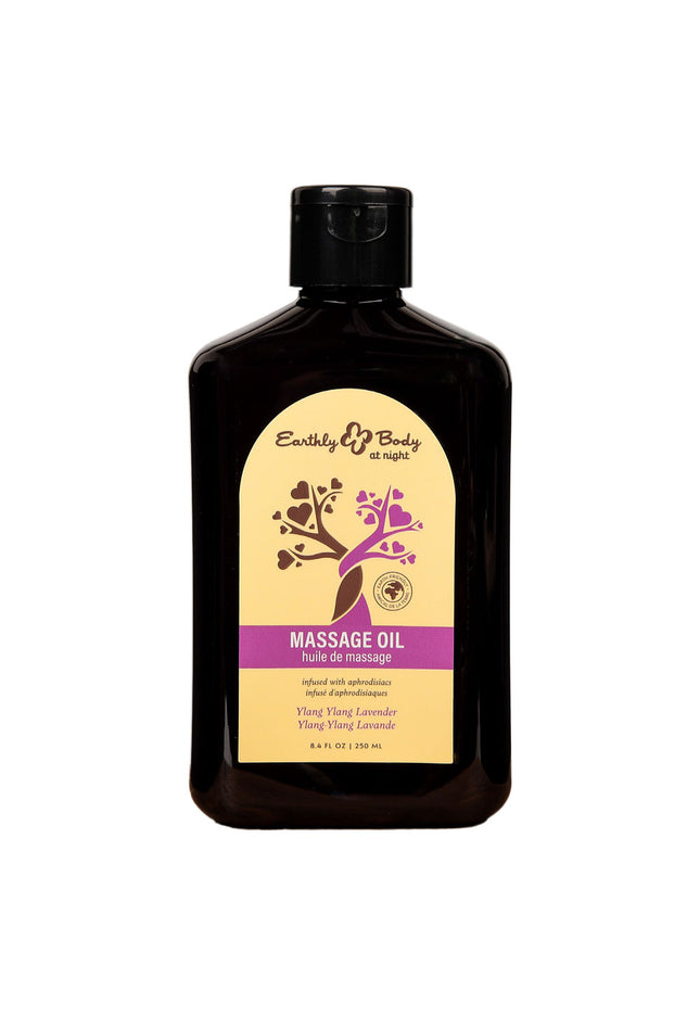 EB Hemp Seed Massage Oil YLANG YLANG LAVENDER - 250 ml - Ylang Ylang & Sandalwood Scented Massage Oil - 250 ml Bottle