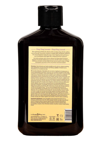 EB Hemp Seed Massage Oil YLANG YLANG LAVENDER - 250 ml - Ylang Ylang & Sandalwood Scented Massage Oil - 250 ml Bottle