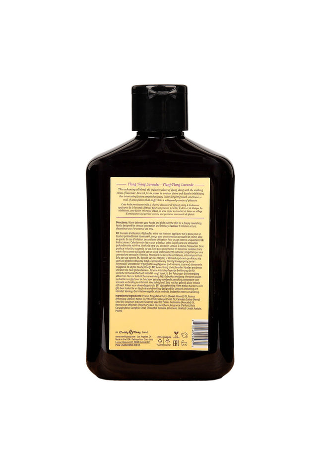 EB Hemp Seed Massage Oil YLANG YLANG LAVENDER - 250 ml - Ylang Ylang & Sandalwood Scented Massage Oil - 250 ml Bottle