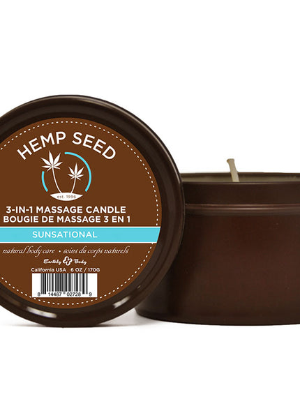 Hemp Seed 3-In-1 Massage Candle - Sunsational (Italian Bergamot