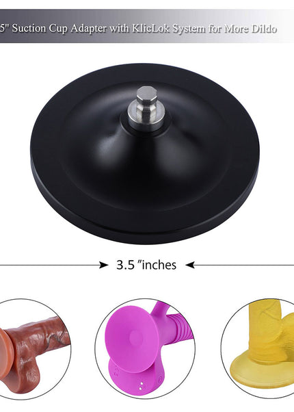 Hismith 3.5 Inch Suction Cup Dildo Adapter - Universal Dildo with Suction Base KlicLok Adapter for Hismith Sex Machines