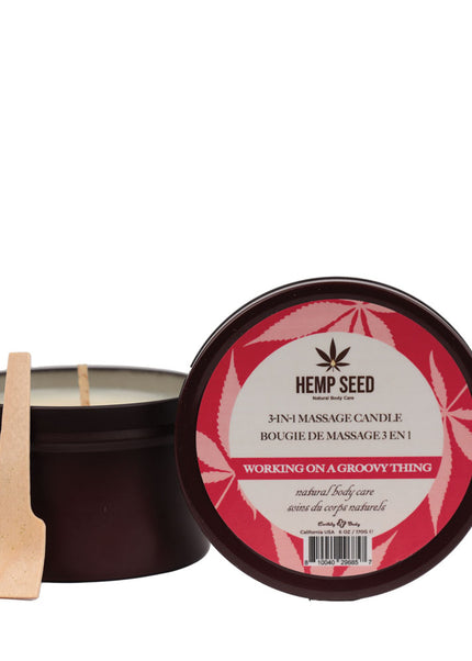 Hemp Seed 3-In-1 Massage Candle - Working On A Groovy Thing (Wild Berries