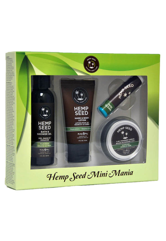 Hemp Seed Mini Mania - Guavalava (Guava & Blackberry) Scented Lotion Kit - 4 Piece Set
