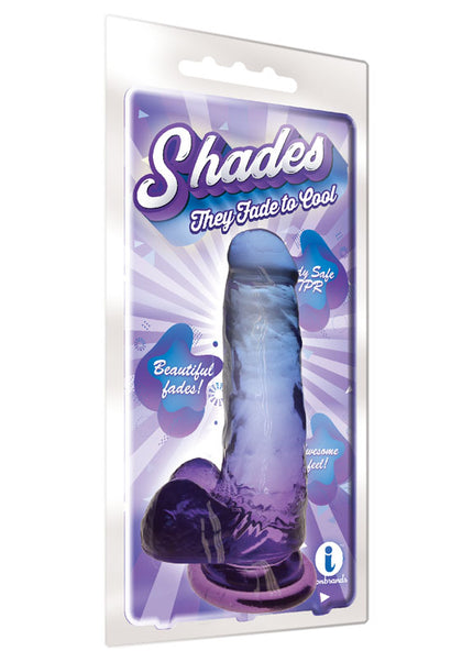 Shades 7'' Jelly TPR Dong - Violet 17.8 cm Dong