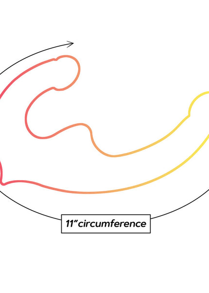 Shades 9.5'' Strapless Double Dong - Pink/Orange 24 cm Double Dong