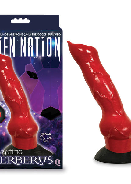 Alien Nation - Cerberus Vibrating - Red 20.3 cm Vibrating Canine Fantasy Dong