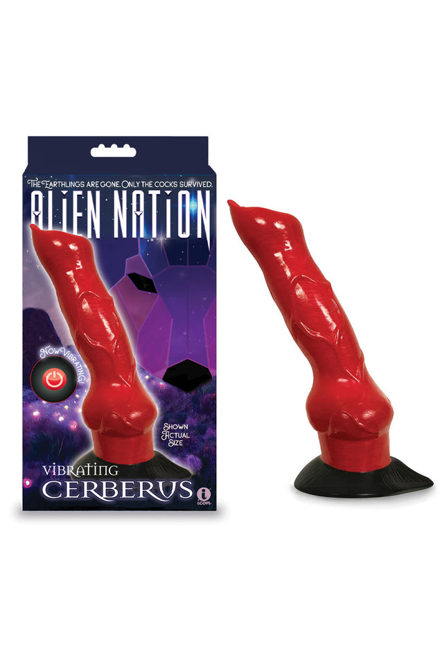 Alien Nation - Cerberus Vibrating - Red 20.3 cm Vibrating Canine Fantasy Dong