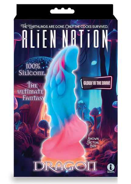 Alien Nation - Glow Dragon - Glow in Dark Rainbow 22.9 cm Fantasy Dong