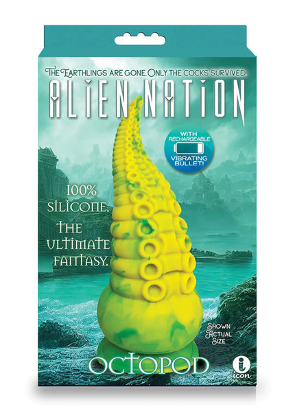 Alien Nation - Octopod - Yellow/Green 22.9 cm USB Rechargeable Vibrating Fantasy Dong