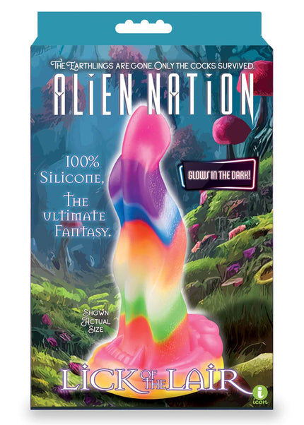 Alien Nation - Lick Of The Lair - Glow in Dark Rainbow 17.8 cm Fantasy Dong