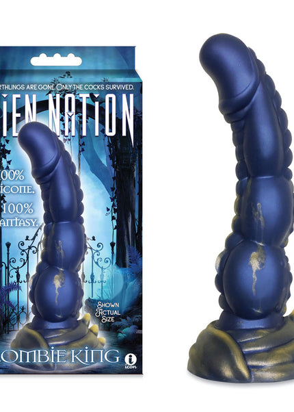 Alien Nation - Zombie King - Blue/Gold 21.6 cm Fantasy Dong