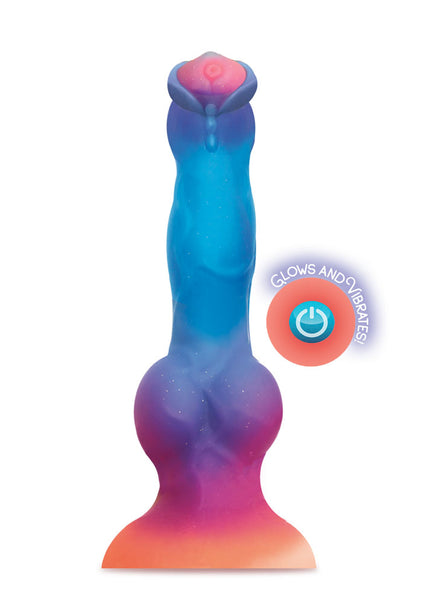 Alien Nation - Glo-Spot - Glow In Dark Coloured 21.6 cm USB Rechargeable Vibrating Fantasy Dong