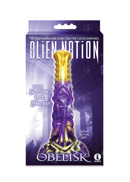 Alien Nation - Obelisk - Purple/Gold 22.2 cm Fantasy Dong