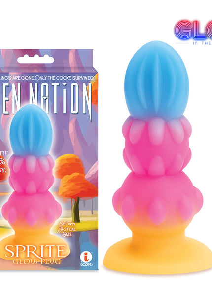Alien Nation - Sprite - Glow in Dark Coloured 14 cm Fantasy Anal Plug