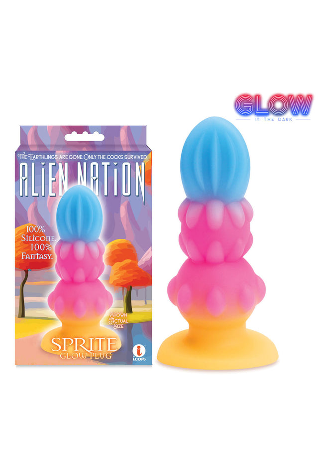 Alien Nation - Sprite - Glow in Dark Coloured 14 cm Fantasy Anal Plug