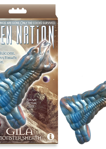 Alien Nation - Gila - Blue/Gold 14 cm Penis Sheath