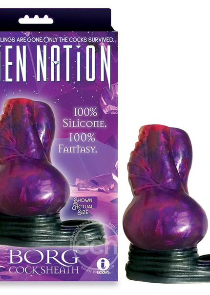 Alien Nation - Borg - Purple/Black 11.5 cm Penis Sheath