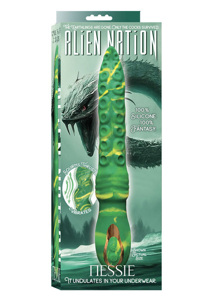 Alien Nation - Nessie - Green/Yellow USB Rechargeable Squirming Fantasy Tentacle Vibrator