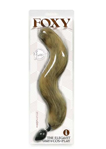 Foxy Fox Tail Silicone Butt Plug - Ginger - 46 cm Tail