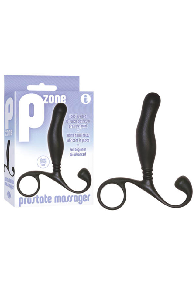 P-Zone Prostate Massager - Black 10 cm Prostate Massager