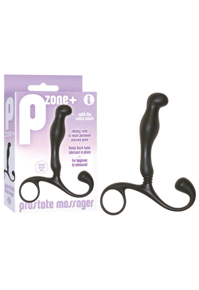 P-Zone + Prostate Massager - Black 10 cm Prostate Massager