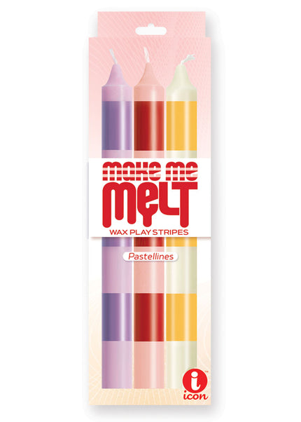 The 9's Make Me Melt Drip Candle 3-Pk - Pastellines - Pastel Coloured Drip Candles - 3 Pack