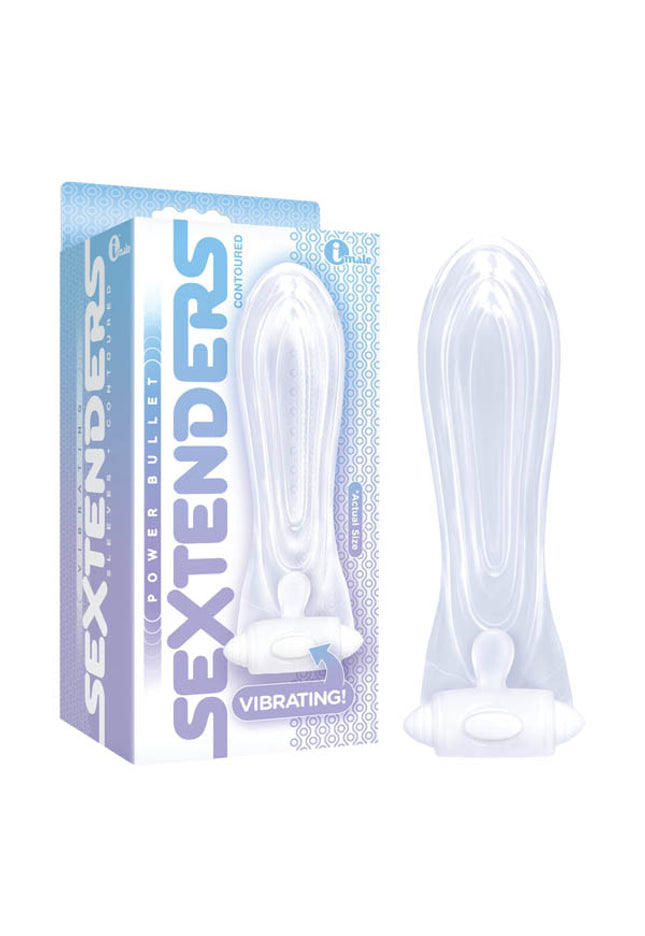 Vibrating Sextenders Contoured - Clear 12.7 cm (5'') Vibrating Penis Sleeve