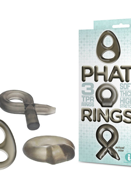 The 9's Phat Rings - Smoke Cock Rings - Set of 3