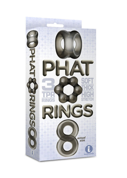 The 9's Phat Rings - Smoke Cock Rings - Set of 3