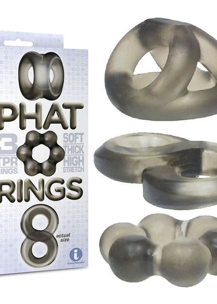 The 9's Phat Rings - Smoke Cock Rings - Set of 3
