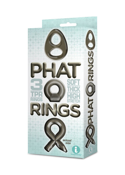 The 9's Phat Rings - Smoke Cock Rings - Set of 3