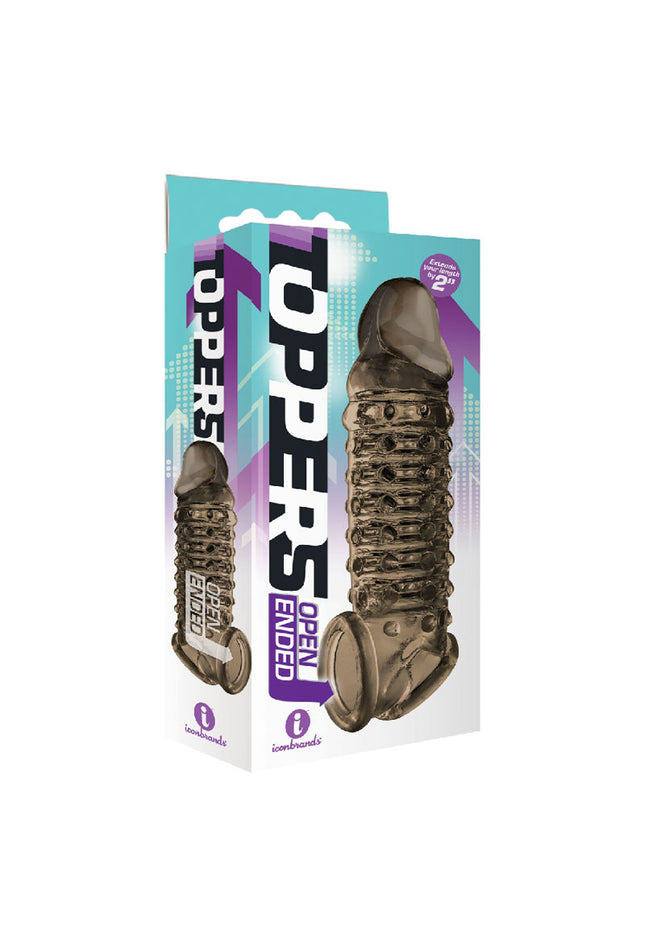 The 9's Toppers Open Ended - Smoke Penis Extension Sleeve