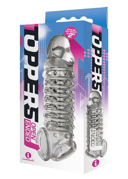 The 9's Toppers Open Ended - Clear Penis Extension Sleeve