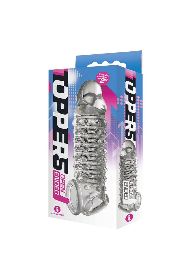 The 9's Toppers Open Ended - Clear Penis Extension Sleeve