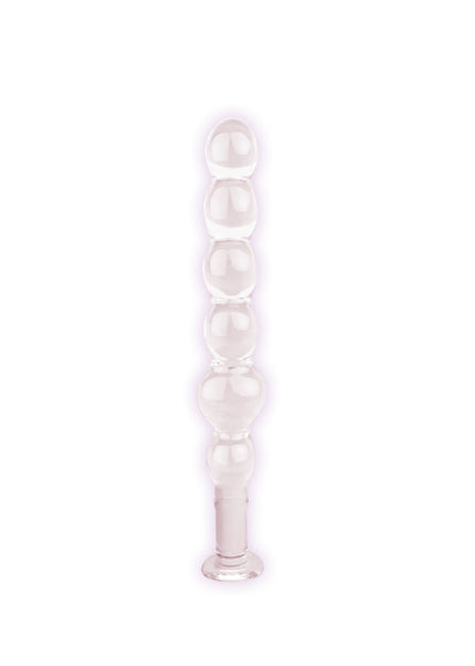  Elliptical - Clear Glass 17.8 cm Anal Beads