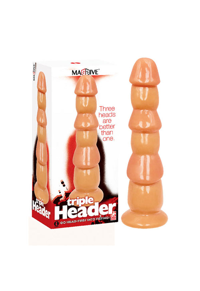 Massive Triple Header - Flesh 3 Dick Head Dildo
