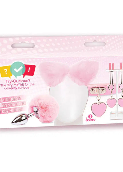 Try-Curious Kitty Kit - Pink Cosplay Kit - 5 Piece Set