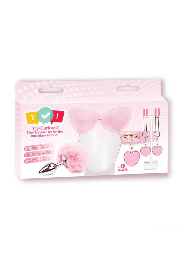 Try-Curious Kitty Kit - Pink Cosplay Kit - 5 Piece Set