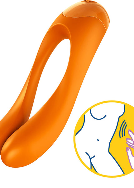 Satisfyer Candy Cane - Orange USB Rechargeable Stimulator