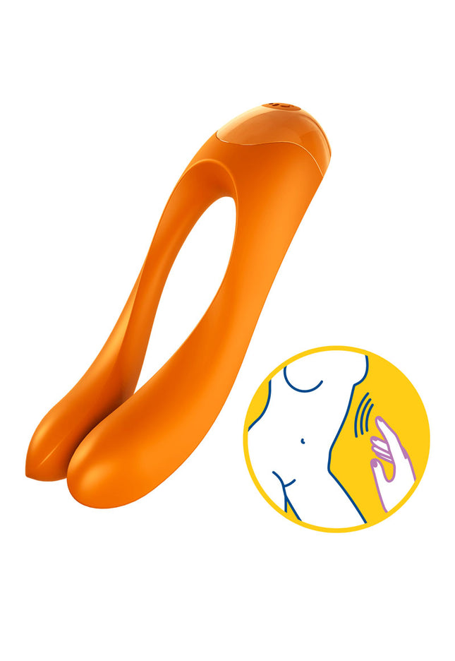 Satisfyer Candy Cane - Orange USB Rechargeable Stimulator