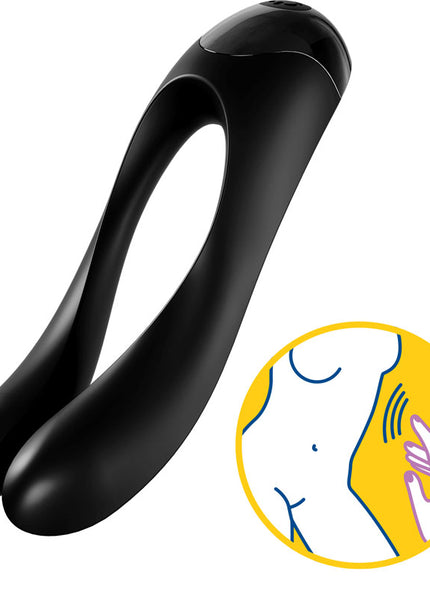 Satisfyer Candy Cane - Black USB Rechargeable Stimulator