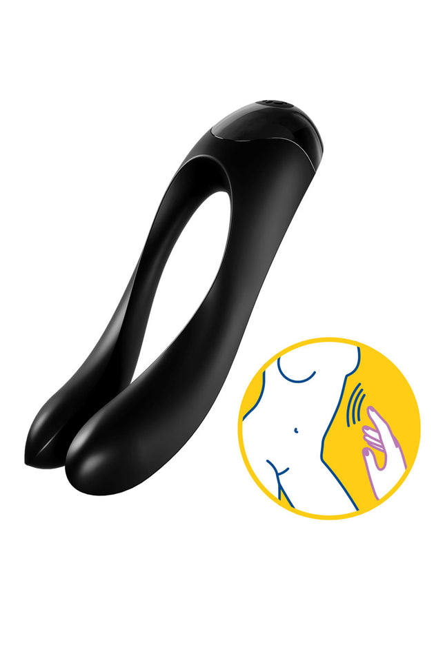 Satisfyer Candy Cane - Black USB Rechargeable Stimulator