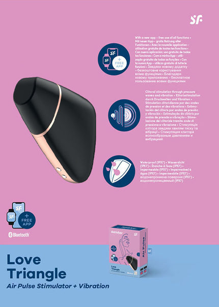 Satisfyer Love Triangle - App Contolled Touch-Free USB-Rechargeable Clitoral Stimulator with Vibration