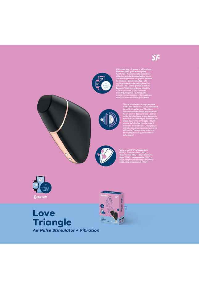 Satisfyer Love Triangle - App Contolled Touch-Free USB-Rechargeable Clitoral Stimulator with Vibration